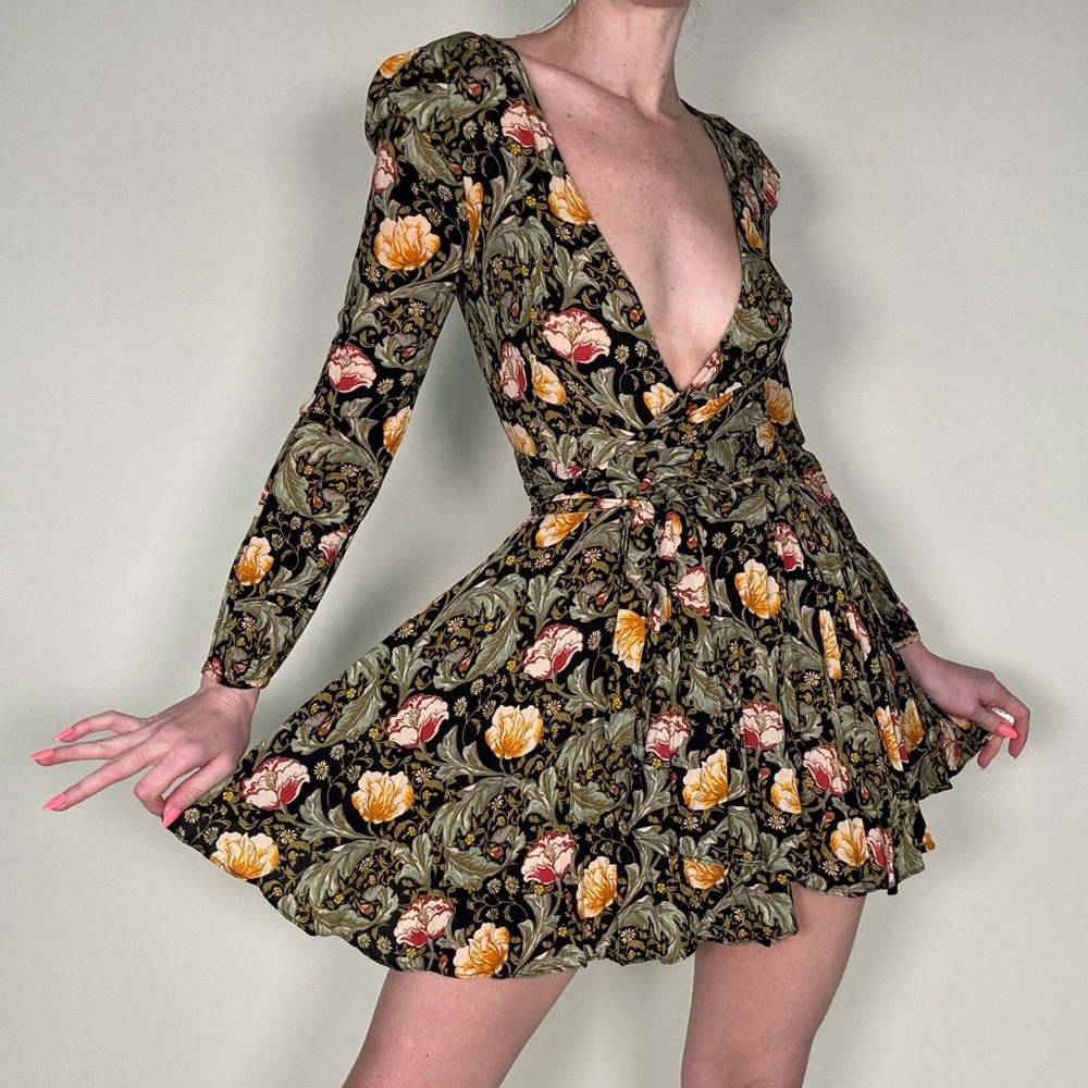 Ecoté Floral Wrap Mini Dress